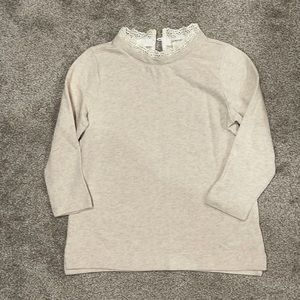 Lace detail 3/4 length sweater-never worn